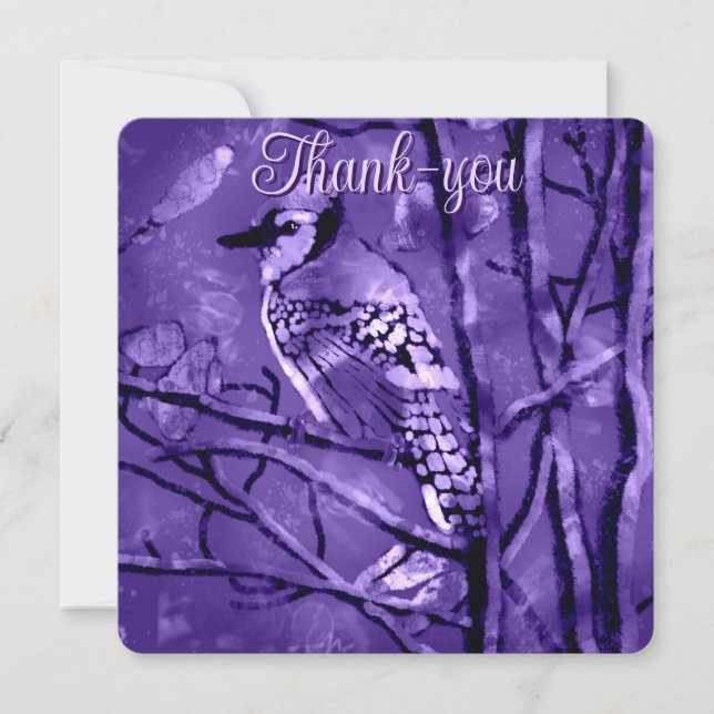 Blue Jay Bird Rosa Abstrakt Art Personlig (Framsida)