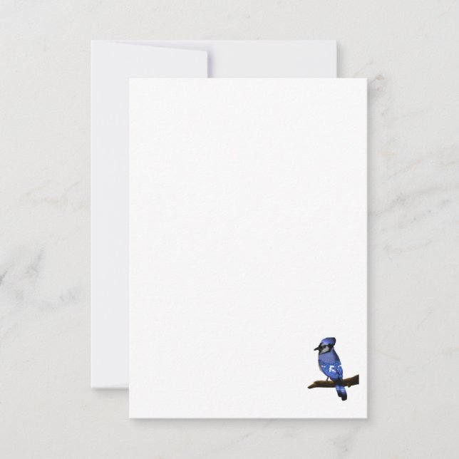 Blue Jay Bird Tack Kort (Framsida)
