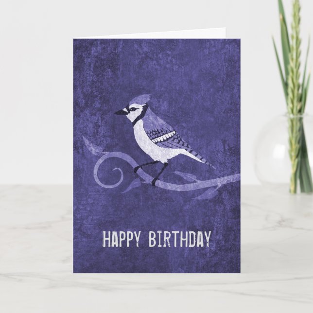 Blue Jay Birthday Card Kort (Framsida)