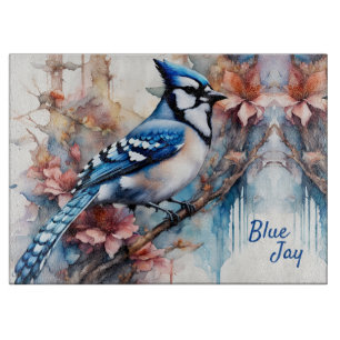 Blue Jay Cherry Blommars vattenfärg