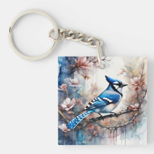 Blue Jay Cherry Blommars vattenfärg