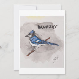 Blue Jay Greeting Card Inbjudningar