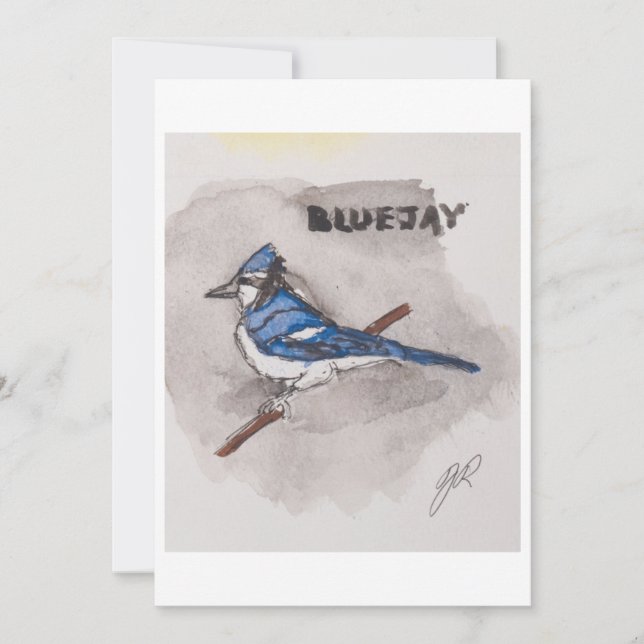 Blue Jay Greeting Card Inbjudningar (Framsida)
