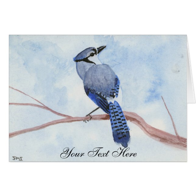Blue Jay Hälsningskort (Framsidan Horizontal)
