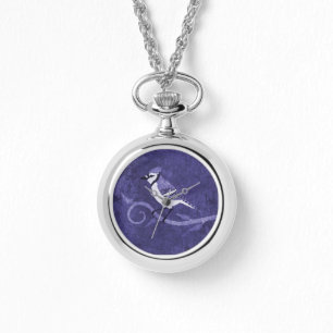 Blue Jay Necklace Watch Armbandsur