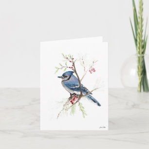 Blue Jay Painting Card Kort