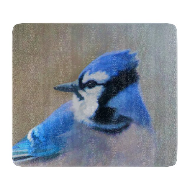 Blue Jay Painting - Original Bird Art (Framsidan)