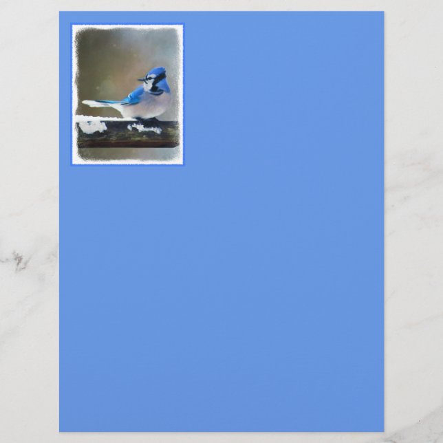 Blue Jay Painting - Original Bird Art (Framsida)