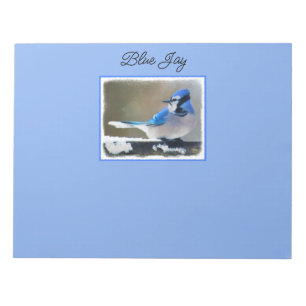 Blue Jay Painting - Original Bird Art Anteckningsblock