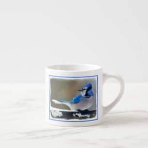 Blue Jay Painting - Original Bird Art Espressomugg