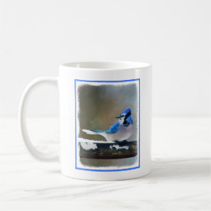 Blue Jay Painting - Original Bird Art Kaffemugg