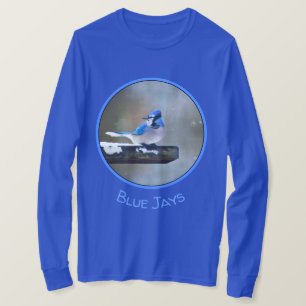Blue Jay Painting - Original Bird Art T Shirt