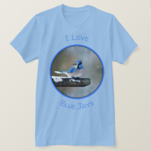 Blue Jay Painting - Original Bird Art T Shirt
