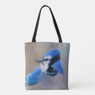 Blue Jay Painting - Original Bird Art Tygkasse