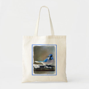 Blue Jay Painting - Original Bird Art Tygkasse