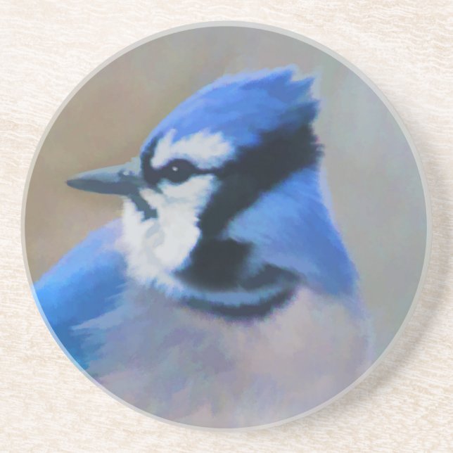 Blue Jay Painting - Original Bird Art Underlägg (Framsidan)