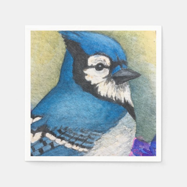 Blue Jay Papprare Napkins Bird Art Bluejay Pappersservett (Framsidan)