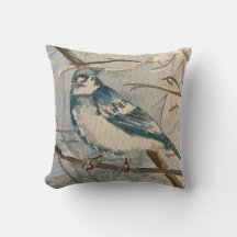 Blue Jay Pillow