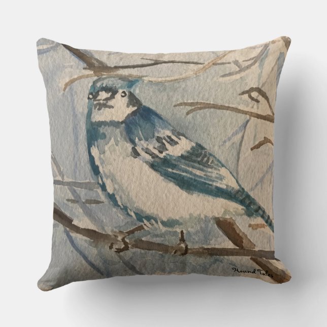 Blue Jay Pillow Kudde (Baksida)