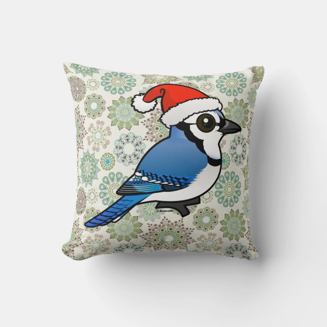 Blue Jay Santa Kudde (Framsida)