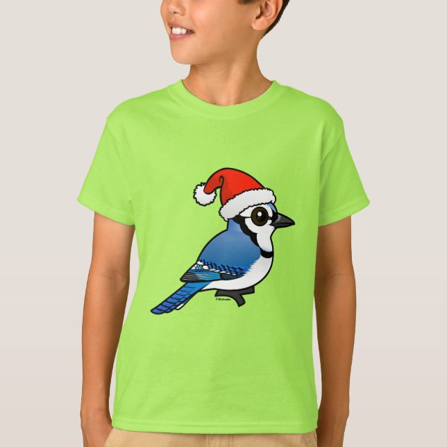 Blue Jay Santa T Shirt (Framsida)