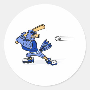 Blue Jay Speling Baseball Runt Klistermärke