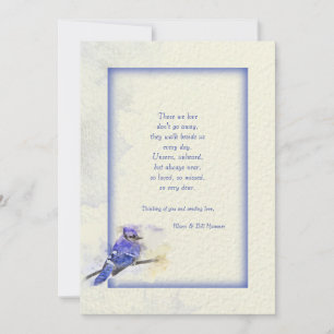 Blue Jay Sympathy Card Inbjudningar