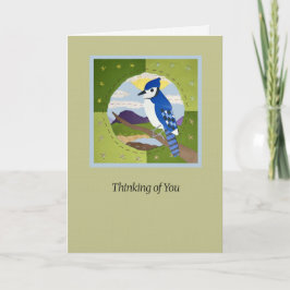 Blue Jay "Thinking of You" Art Card  Kort