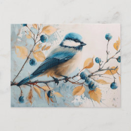 Blue Jay Watercolor Art Vykort