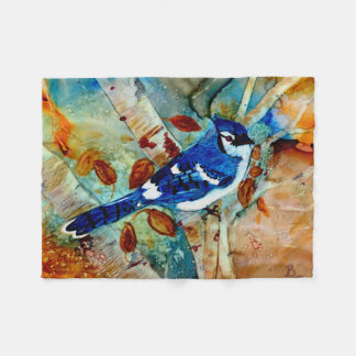 Blue Jays i träden Fleecefilt