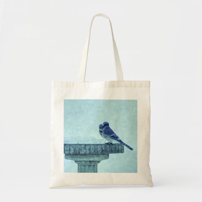 Blue Jays Winter Matar Painterly Tygkasse (Framsidan)