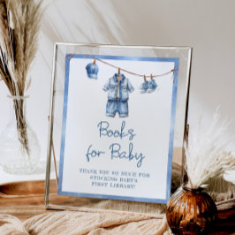 Blue Jean Baby Bokar för Baby Poster