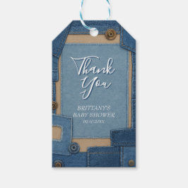 Blue Jean Baby Denim Baby Shower Presentetikett
