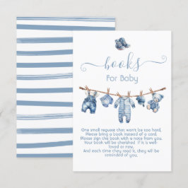 Blue Jean Baby Denim Bokar för Baby Inbjudningar