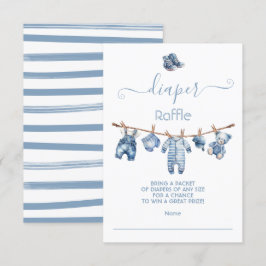 Blue Jean Baby Denim Diaper Raffle Inbjudningar