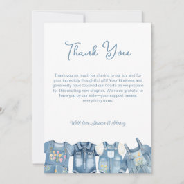 Blue Jean Baby Denim Jumpdress Baby Shower Tack Kort