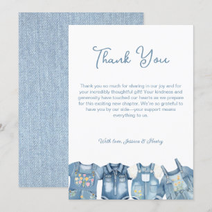 Blue Jean Baby Denim Jumpdress Baby Shower Tack Kort