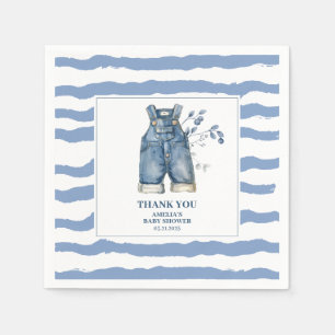 Blue jean baby Denim land Baby-dusch Pappersservett
