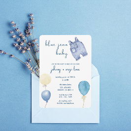 Blue Jean Baby | Modern babystövel | Bubblor Inbjudningar