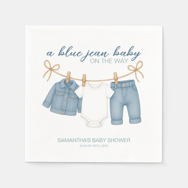 Blue Jean Baby på babyskusen Pappersservett (Framsidan)