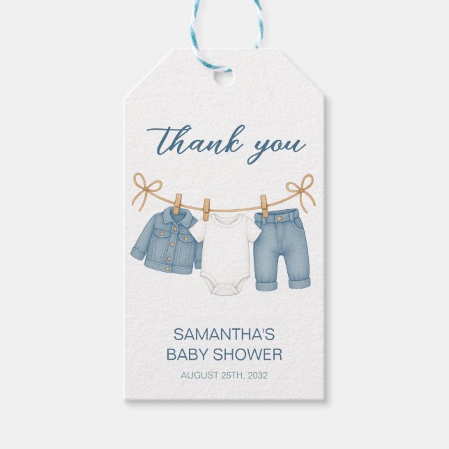 Blue Jean Baby på babyskusen Presentetikett (Framsidan)