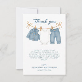 Blue Jean Baby på babyskusen Tack Kort