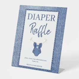 Blue jean baby shower for girl diaper raffle