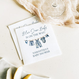Blue Jean Baby Shower, Western babystövel Pappersservett