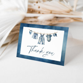 Blue Jean Baby Shower, Western babystövel Tack Kort