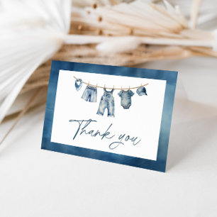 Blue Jean Baby Shower, Western babystövel Tack Kort