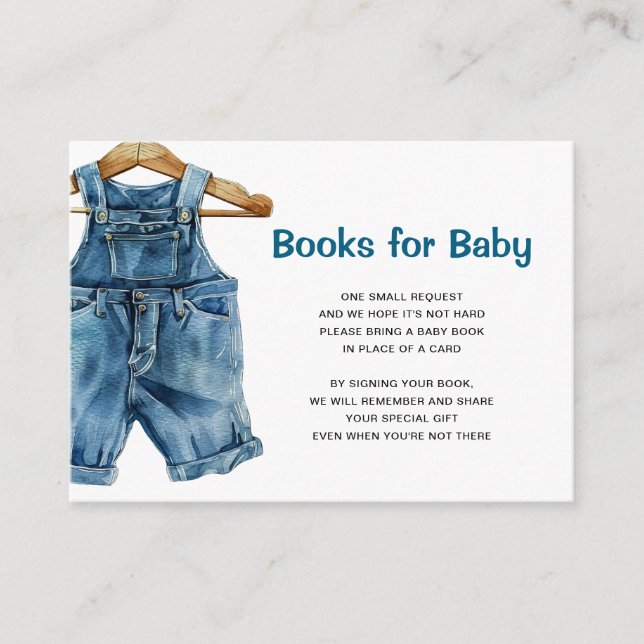 Blue Jean Bokar för Baby Tilläggskort (Framsida)