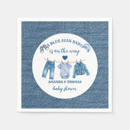 Blue Jean Boy Baby Shower  Pappersservett
