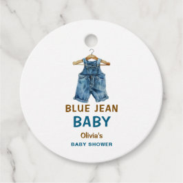 Blue Jean Boy Western Baby Shower Gåvor Etiketter