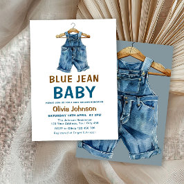 Blue Jean Boy Western Baby Shower Inbjudningar